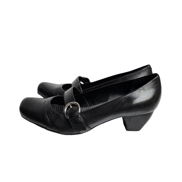 GIANNI BINI LEATHER UPPER MARY JANE SQUARE TOE SLIP ON PUMP - Picture 5 of 10